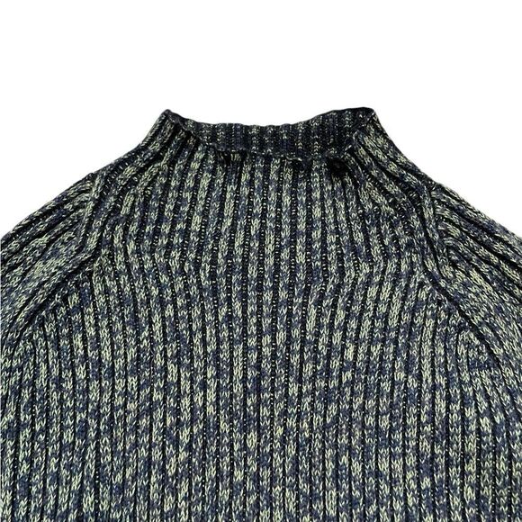 LULULEMON Cotton Cashmere Blend Mock Neck Sweater Green Black Size 4 - Picture 6 of 10
